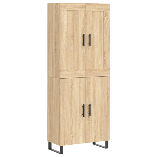 vidaXL Ντουλάπι Sonoma δρυς 69,5 x 34 x 180 εκ. από Επεξεργασμένο Ξύλο