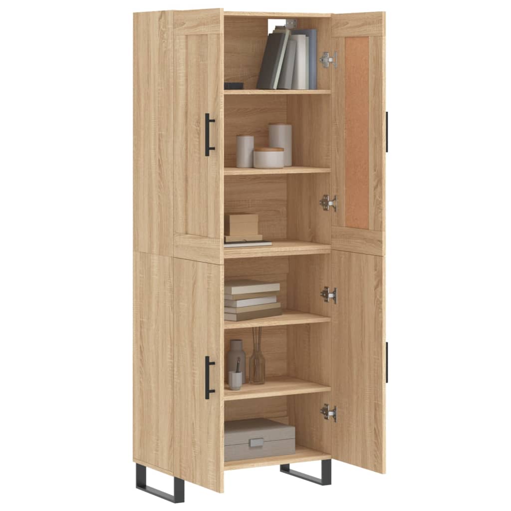 vidaXL Ντουλάπι Sonoma δρυς 69,5 x 34 x 180 εκ. από Επεξεργασμένο Ξύλο
