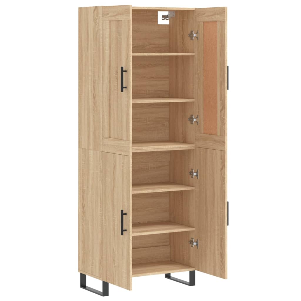 vidaXL Ντουλάπι Sonoma δρυς 69,5 x 34 x 180 εκ. από Επεξεργασμένο Ξύλο