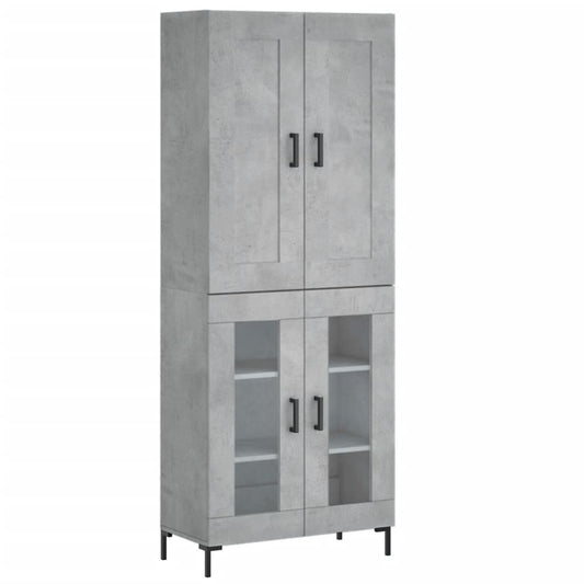 vidaXL Ντουλάπι Γκρι Σκυροδέματος 69,5x34x180 εκ. Επεξεργασμένο Ξύλο