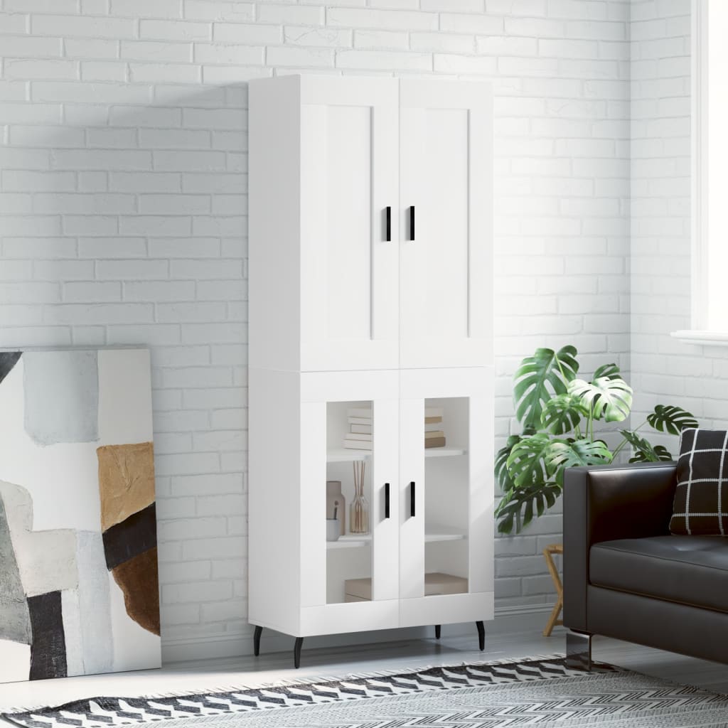 vidaXL Ντουλάπι Λευκό 69,5x34x180 εκ. από Επεξεργασμένο Ξύλο