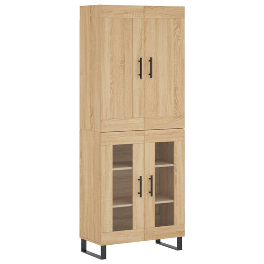 vidaXL Ντουλάπι Sonoma δρυς 69,5 x 34 x 180 εκ. από Επεξεργασμένο Ξύλο