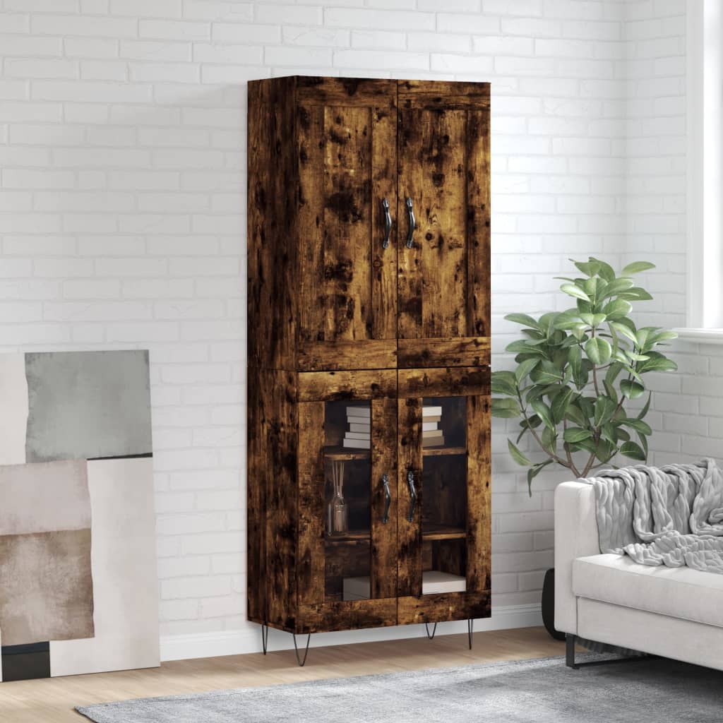 vidaXL Ντουλάπι Καπνιστή Δρυς 69,5x34x180 εκ. από Επεξεργασμένο Ξύλο