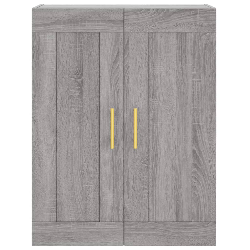 vidaXL Ντουλάπι Γκρι Sonoma 69,5 x 34 x 180 εκ. Επεξεργασμένο Ξύλο