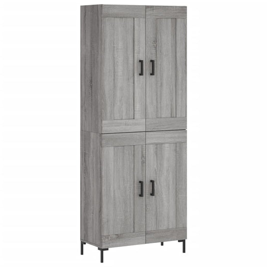 vidaXL Ντουλάπι Γκρι Sonoma 69,5 x 34 x 180 εκ. Επεξεργασμένο Ξύλο