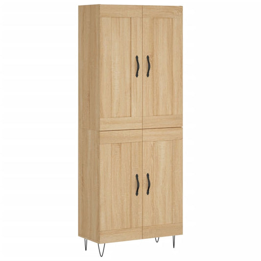 vidaXL Ντουλάπι Sonoma δρυς 69,5 x 34 x 180 εκ. από Επεξεργασμένο Ξύλο