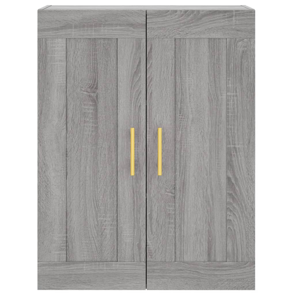 vidaXL Ντουλάπι Γκρι Sonoma 69,5 x 34 x 180 εκ. Επεξεργασμένο Ξύλο
