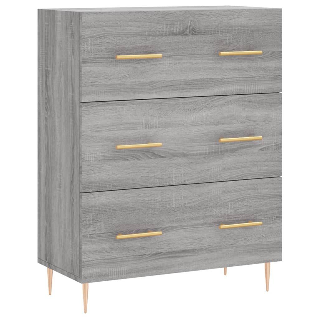 vidaXL Ντουλάπι Γκρι Sonoma 69,5 x 34 x 180 εκ. Επεξεργασμένο Ξύλο