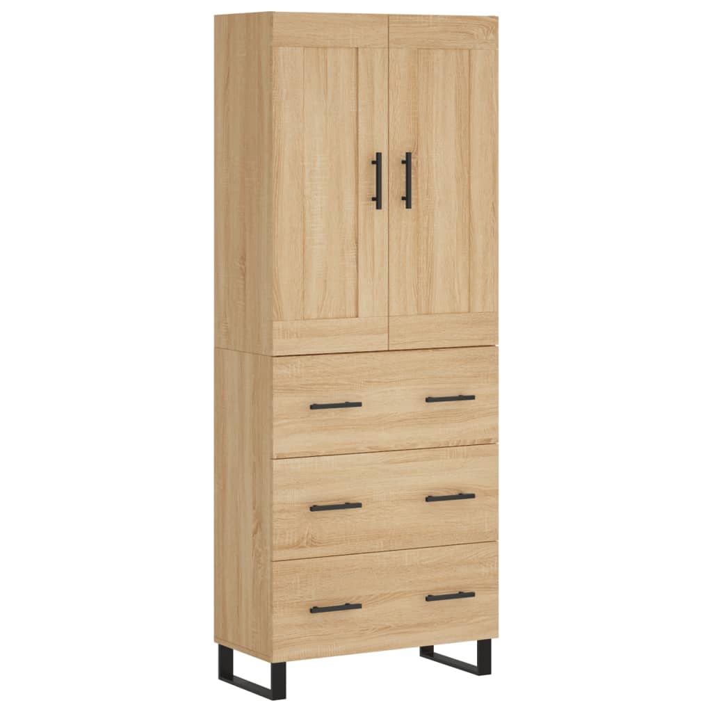 vidaXL Ντουλάπι Sonoma δρυς 69,5 x 34 x 180 εκ. από Επεξεργασμένο Ξύλο