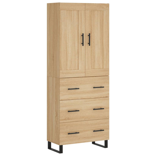 vidaXL Ντουλάπι Sonoma δρυς 69,5 x 34 x 180 εκ. από Επεξεργασμένο Ξύλο