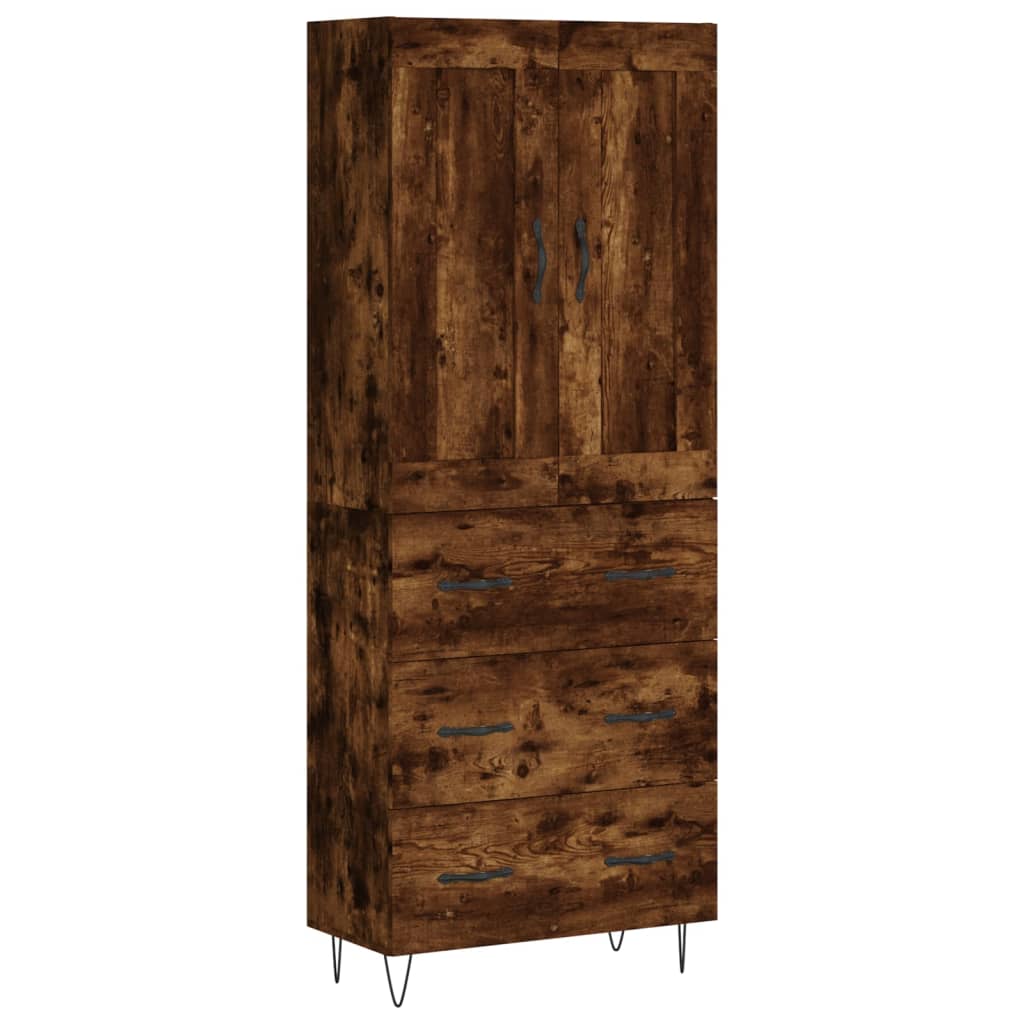 vidaXL Ντουλάπι Καπνιστή Δρυς 69,5x34x180 εκ. από Επεξεργασμένο Ξύλο
