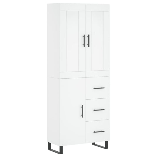 vidaXL Ντουλάπι Λευκό 69,5x34x180 εκ. από Επεξεργασμένο Ξύλο