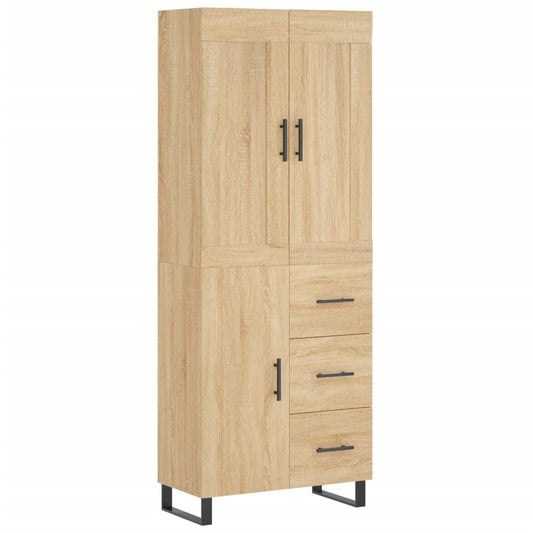 vidaXL Ντουλάπι Sonoma δρυς 69,5 x 34 x 180 εκ. από Επεξεργασμένο Ξύλο