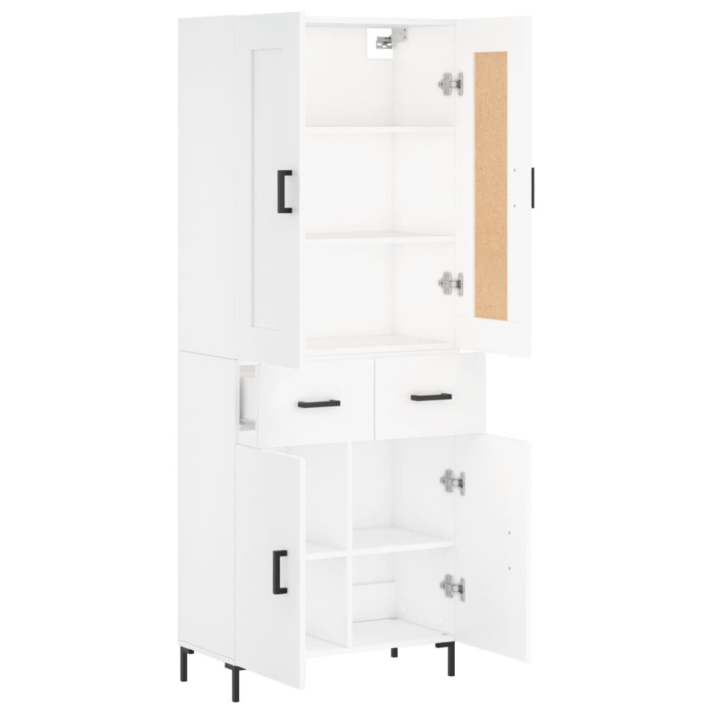 vidaXL Ντουλάπι Λευκό 69,5x34x180 εκ. από Επεξεργασμένο Ξύλο