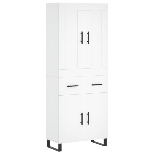 vidaXL Ντουλάπι Λευκό 69,5x34x180 εκ. από Επεξεργασμένο Ξύλο