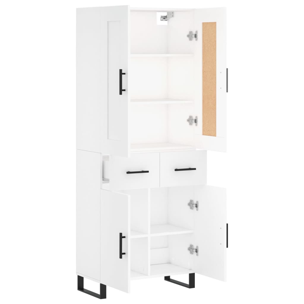 vidaXL Ντουλάπι Λευκό 69,5x34x180 εκ. από Επεξεργασμένο Ξύλο