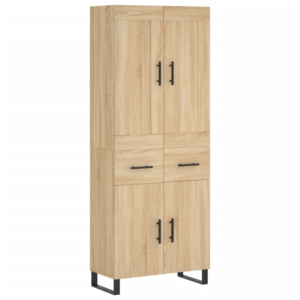 vidaXL Ντουλάπι Sonoma δρυς 69,5 x 34 x 180 εκ. από Επεξεργασμένο Ξύλο