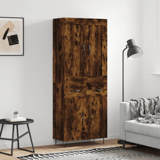 vidaXL Ντουλάπι Καπνιστή Δρυς 69,5x34x180 εκ. από Επεξεργασμένο Ξύλο