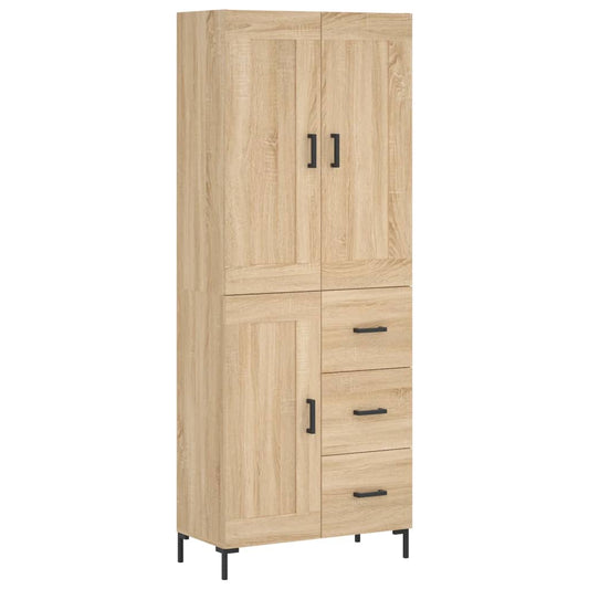 vidaXL Ντουλάπι Sonoma δρυς 69,5 x 34 x 180 εκ. από Επεξεργασμένο Ξύλο