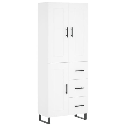vidaXL Ντουλάπι Λευκό 69,5x34x180 εκ. από Επεξεργασμένο Ξύλο