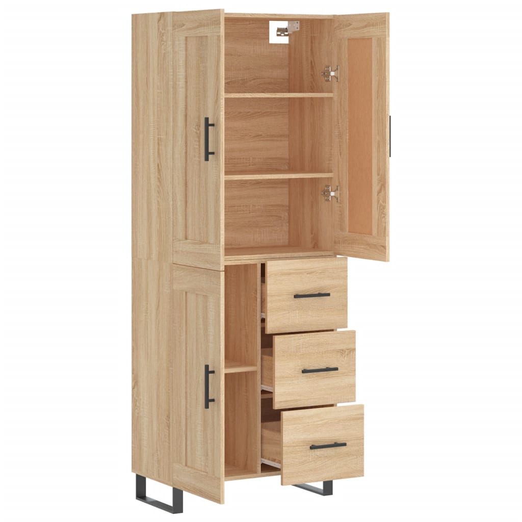 vidaXL Ντουλάπι Sonoma δρυς 69,5 x 34 x 180 εκ. από Επεξεργασμένο Ξύλο