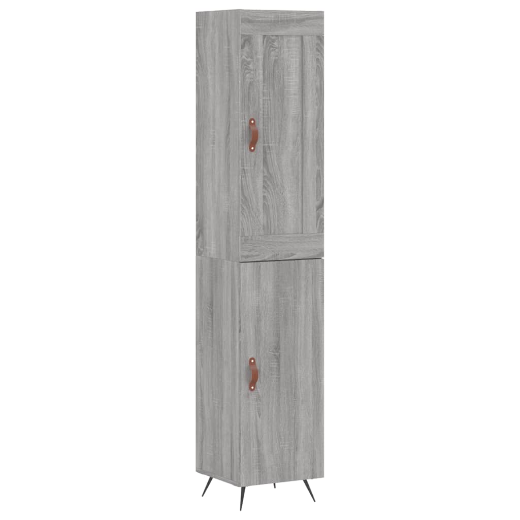 vidaXL Μπουφές Sonoma Γκρι 34,5 x 34 x 180 εκ. από Επεξεργασμένο Ξύλο
