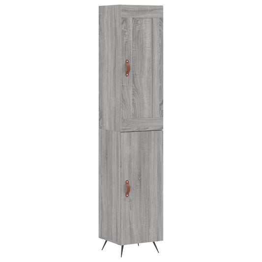 vidaXL Μπουφές Sonoma Γκρι 34,5 x 34 x 180 εκ. από Επεξεργασμένο Ξύλο