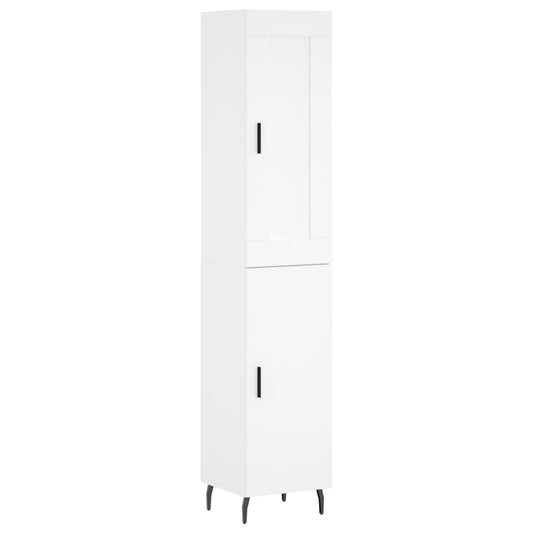 vidaXL Ντουλάπι Λευκό 34,5 x 34 x 180 εκ. από Επεξεργασμένο Ξύλο