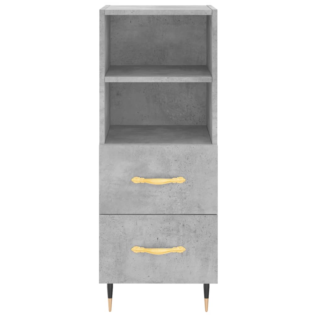 vidaXL Ντουλάπι Γκρι Σκυροδέματος 34,5x34x180 εκ. Επεξεργασμένο Ξύλο