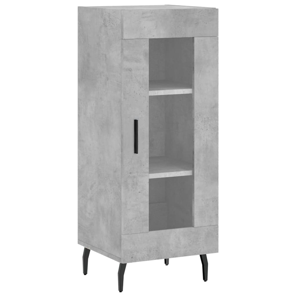 vidaXL Ντουλάπι Γκρι Σκυροδέματος 34,5x34x180 εκ. Επεξεργασμένο Ξύλο