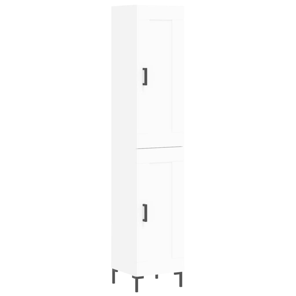 vidaXL Ντουλάπι Λευκό 34,5 x 34 x 180 εκ. από Επεξεργασμένο Ξύλο