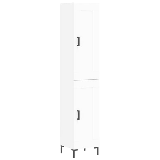 vidaXL Ντουλάπι Λευκό 34,5 x 34 x 180 εκ. από Επεξεργασμένο Ξύλο