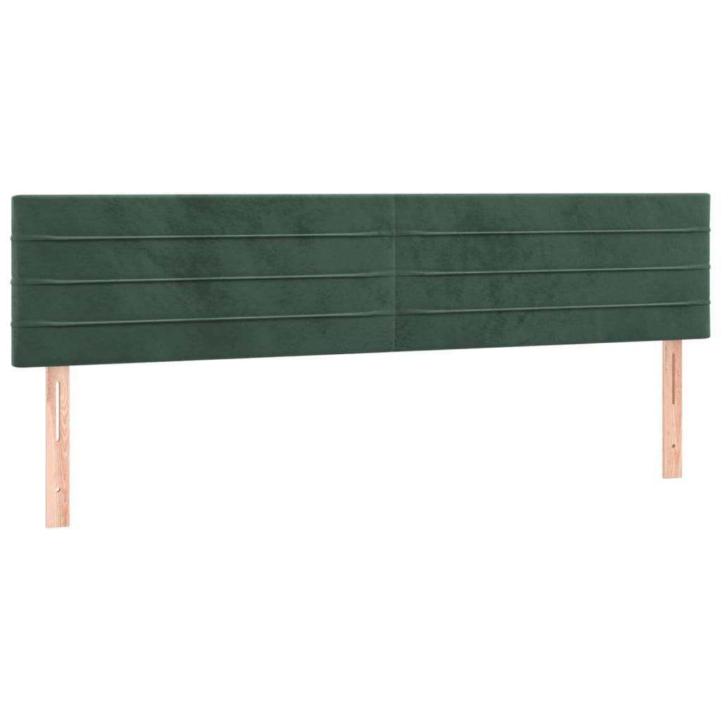 vidaXL Κρεβάτι Boxspring με Στρώμα Σκούρο Πράσινο 180x200εκ. Βελούδινο
