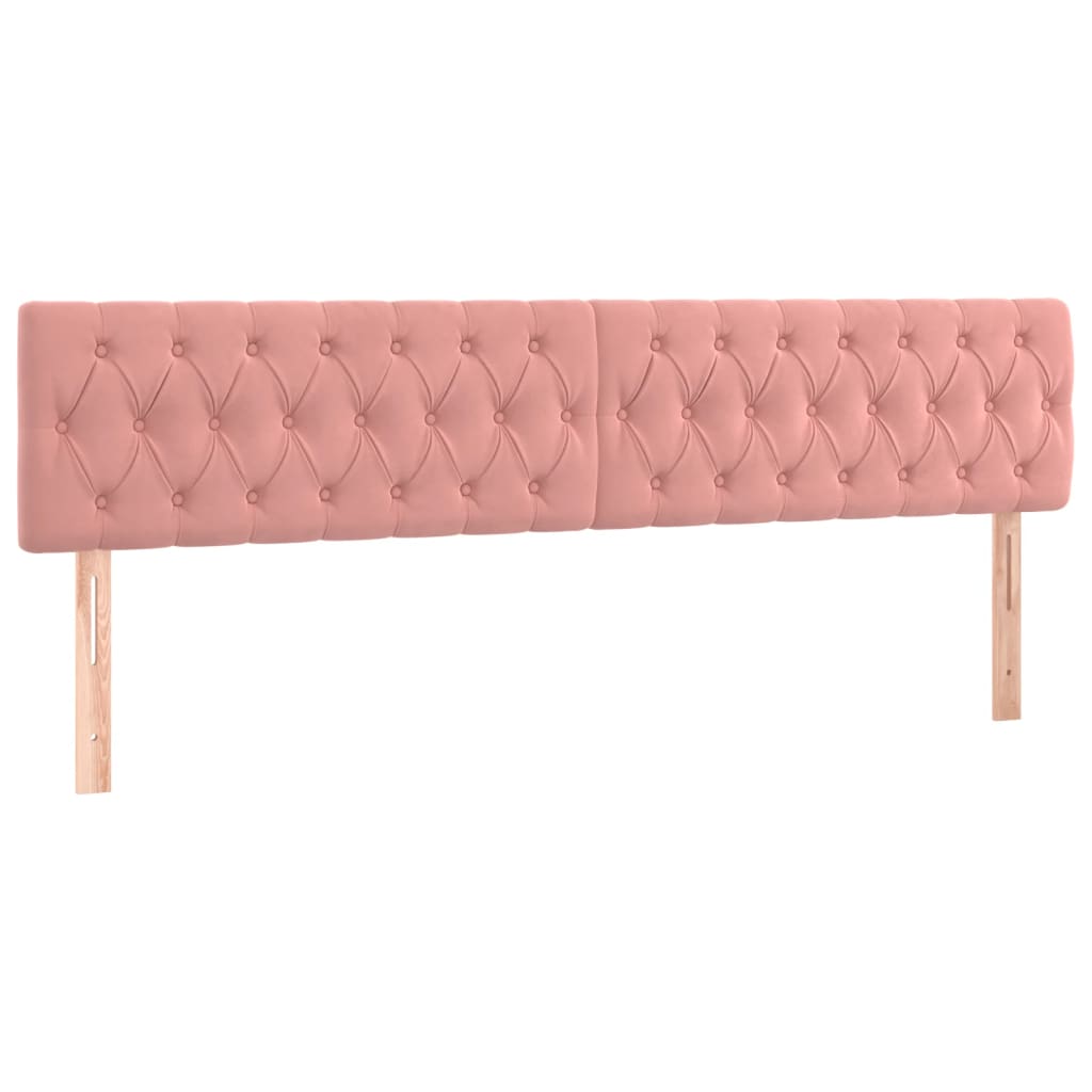 vidaXL Κρεβάτι Boxspring με Στρώμα Ροζ 180x200 εκ. Βελούδινο