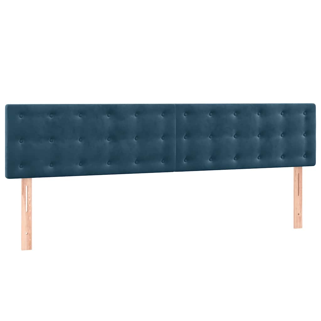 vidaXL Κρεβάτι Boxspring με Στρώμα Σκούρο Μπλε 180x200 εκ. Βελούδινο