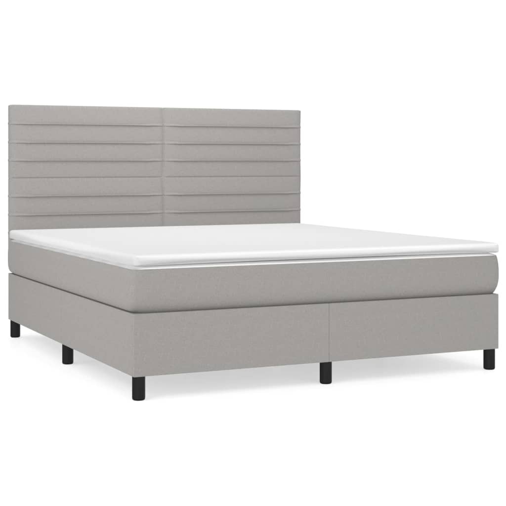 vidaXL Κρεβάτι Boxspring με Στρώμα Αν. Πράσινο 160x200εκ Υφασμάτινο