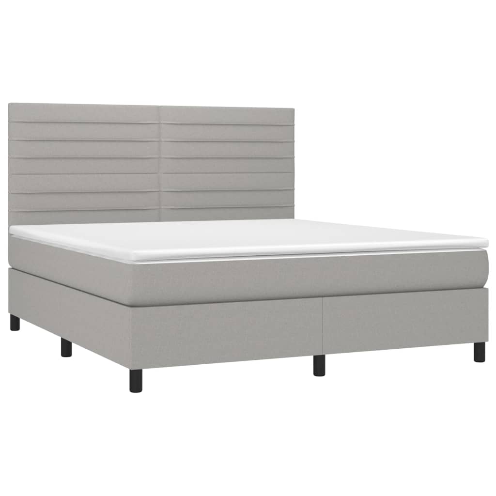 vidaXL Κρεβάτι Boxspring με Στρώμα Αν. Πράσινο 160x200εκ Υφασμάτινο