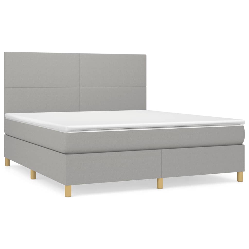 vidaXL Κρεβάτι Boxspring με Στρώμα Αν. Πράσινο 160x200εκ Υφασμάτινο