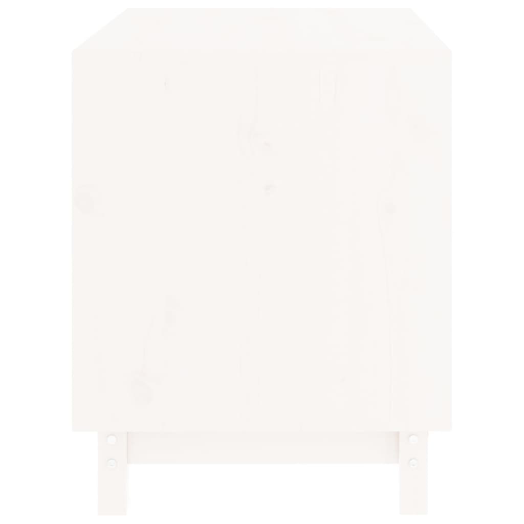 vidaXL Σπιτάκι Σκύλου Λευκό 70 x 50 x 62 εκ. από Μασίφ Ξύλο Πεύκου