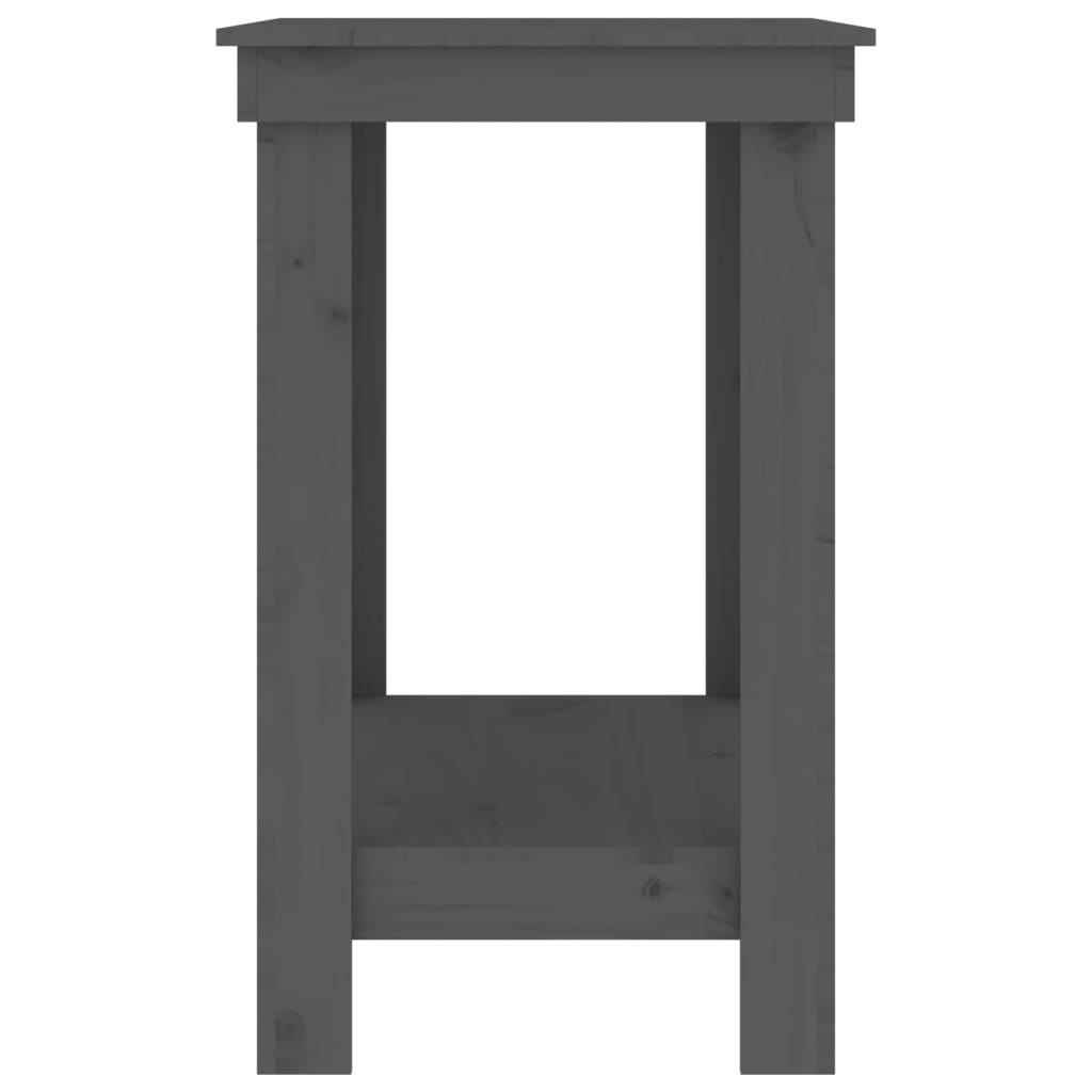 vidaXL Πάγκος Εργασίας Γκρι 80x50x80 εκ. από Μασίφ Ξύλο Πεύκου