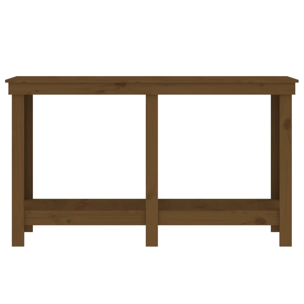 vidaXL Πάγκος Εργασίας Μελί Καφέ 140 x 50 x 80 εκ. Μασίφ Ξύλο Πεύκο