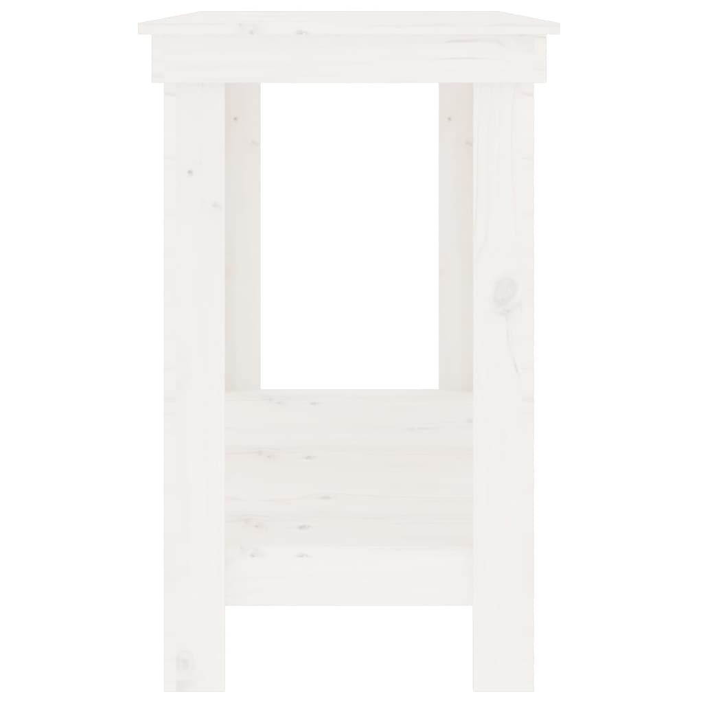 vidaXL Πάγκος Εργασίας Λευκός 180x50x80 εκ. από Μασίφ Ξύλο Πεύκου