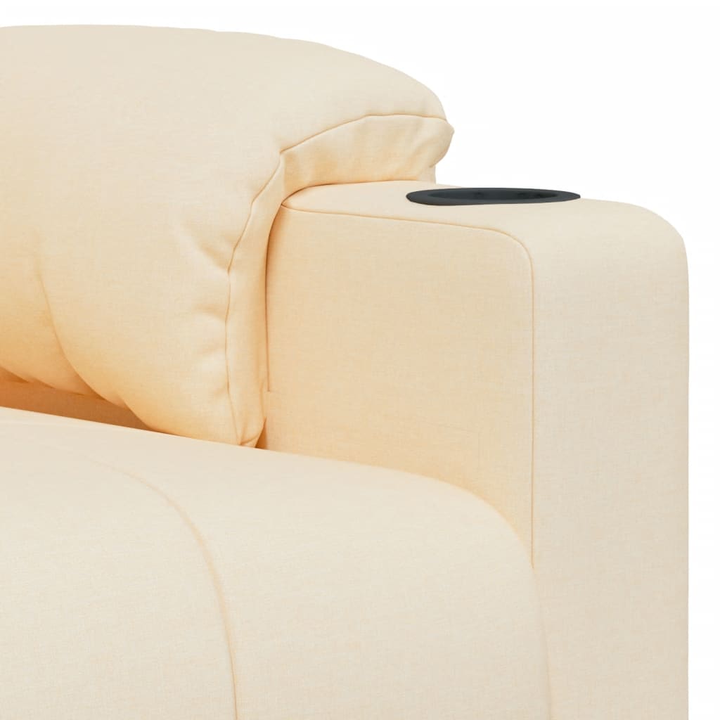 vidaXL Πολυθρόνα με Ανύψωση Κρεμ Υφασμάτινη
