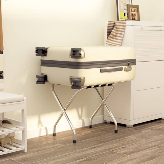 vidaXL Ράφι Αποσκευών Μαύρο και Ασημί 56 x 40 x 49 εκ.