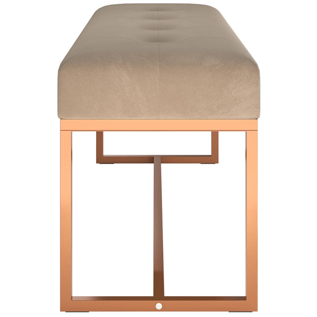 vidaXL Πάγκος Μπεζ 110x36x45 εκ. Βελούδινος