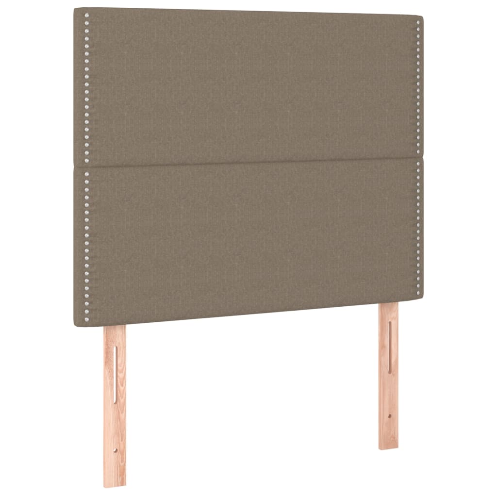 vidaXL Κρεβάτι Boxspring με Στρώμα Taupe 90x190 εκ.Υφασμάτινο