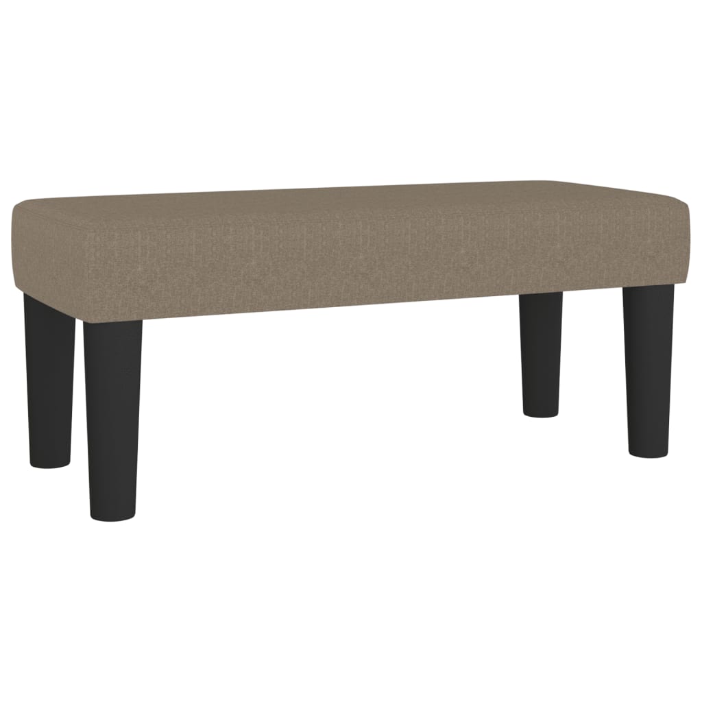 vidaXL Κρεβάτι Boxspring με Στρώμα Taupe 90x190 εκ.Υφασμάτινο