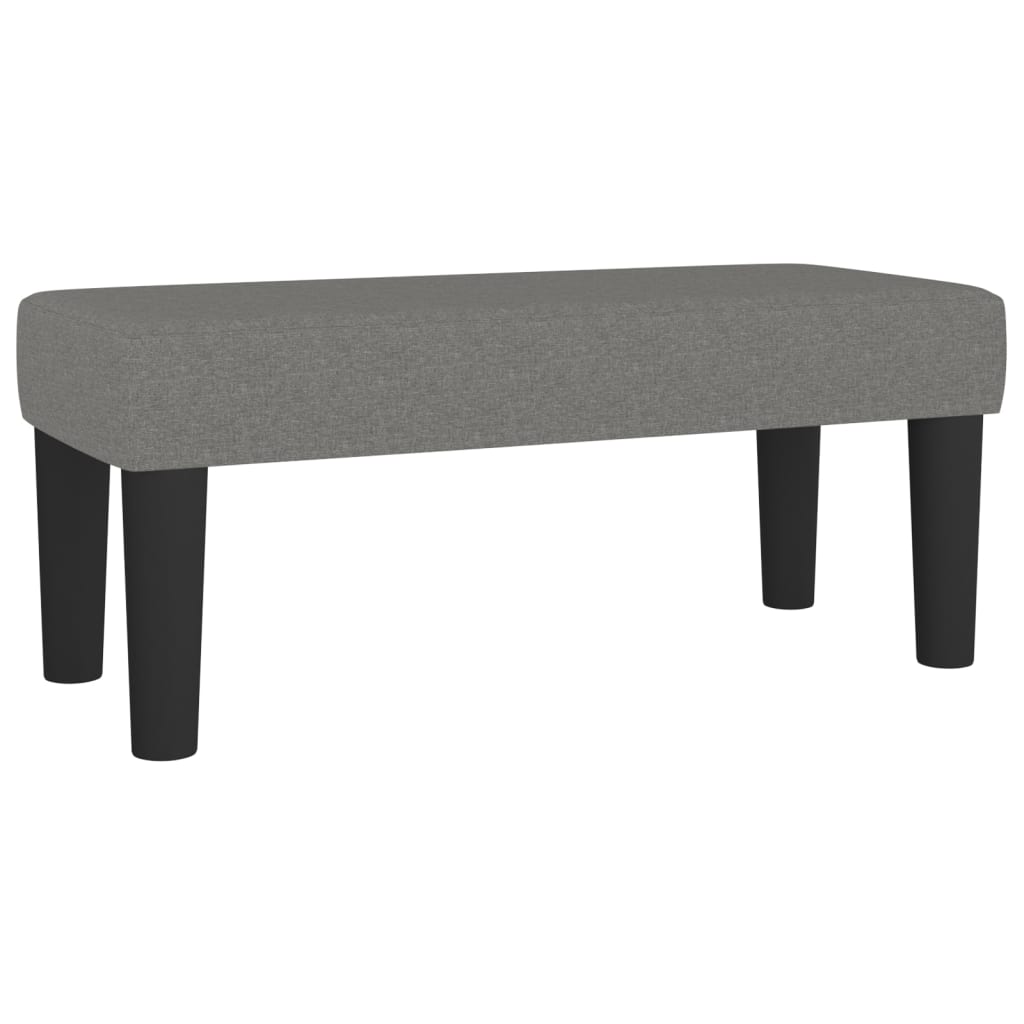 vidaXL Κρεβάτι Boxspring με Στρώμα Σκούρο Γκρι 100x200 εκ. Υφασμάτινο