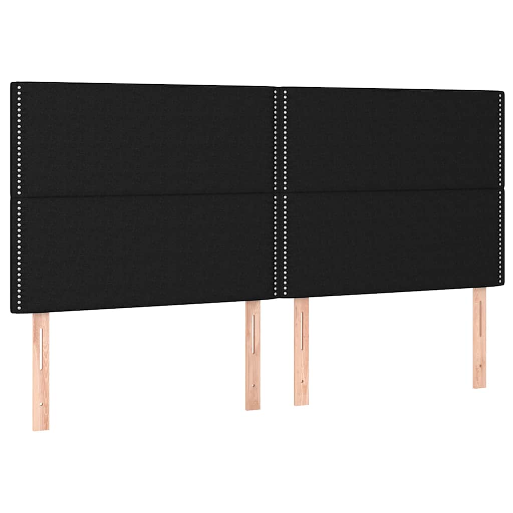 vidaXL Κρεβάτι Boxspring με Στρώμα Μαύρο 160x200 εκ. Υφασμάτινο
