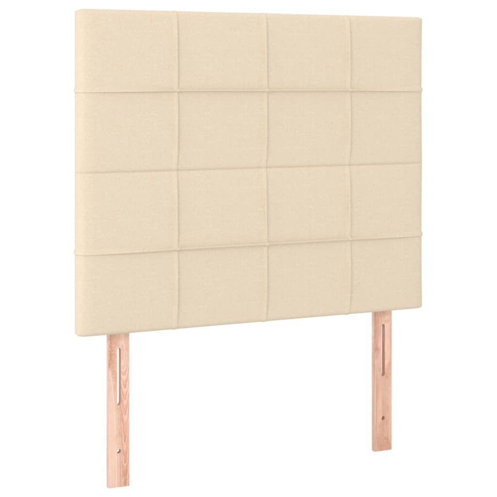 vidaXL Κρεβάτι Boxspring με Στρώμα Κρεμ 80 x 200 εκ. Υφασμάτινο